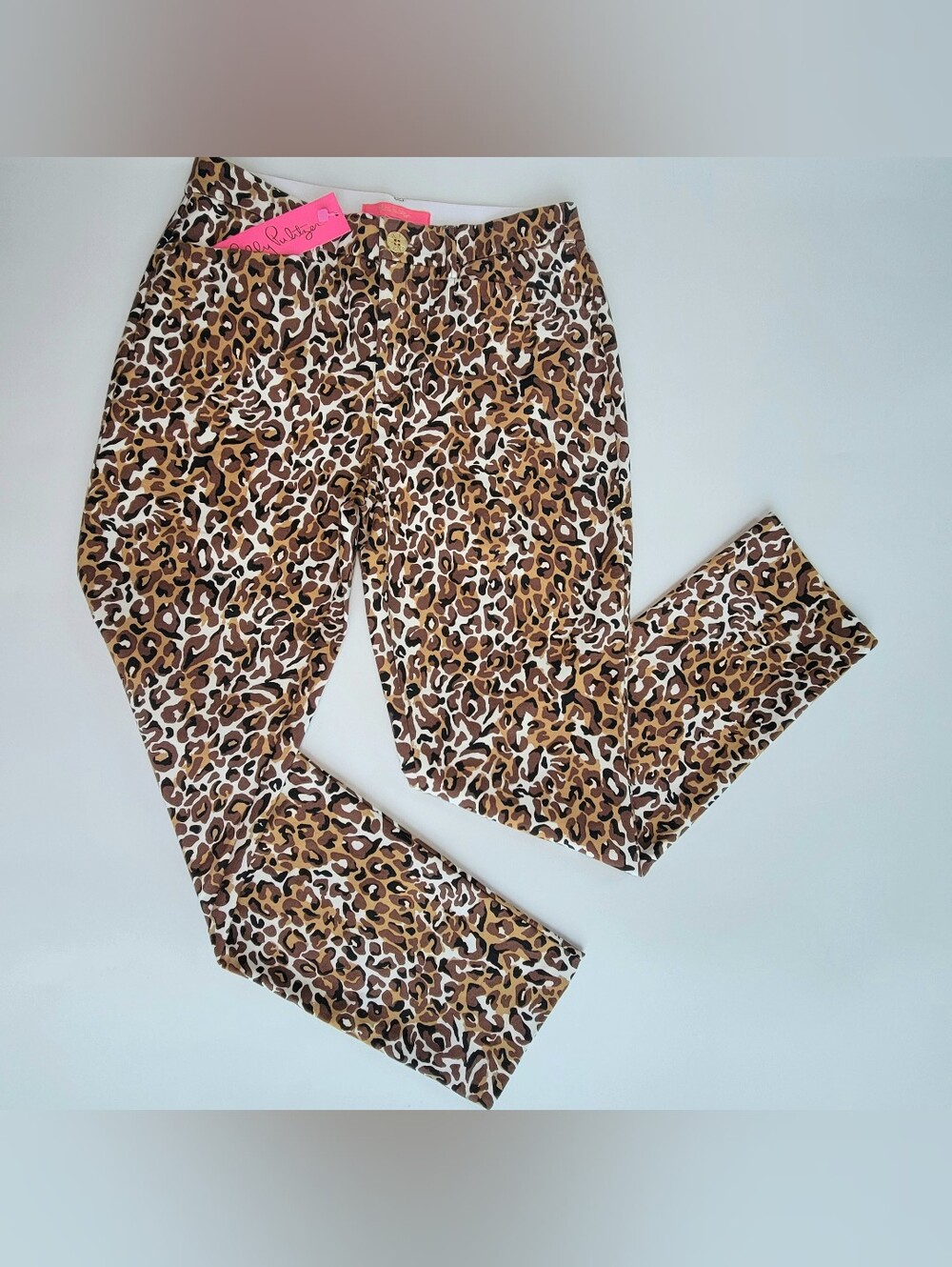 Lilly Pulitzer Kelly Stretch Pants Size 8 Chocolate Onyx My Favorite Spot NWT